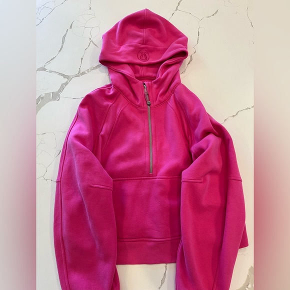 lululemon Scuba Oversized Half-Zip Hoodie Sonic Pink XS/S - Picture 1 of 6